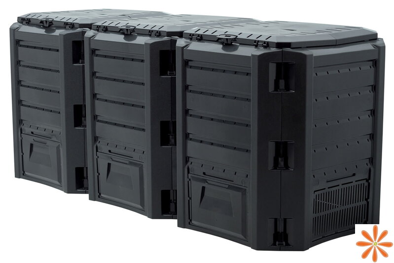 Kompostér MODULE COMPOGREEN 1200 l - barva: černá