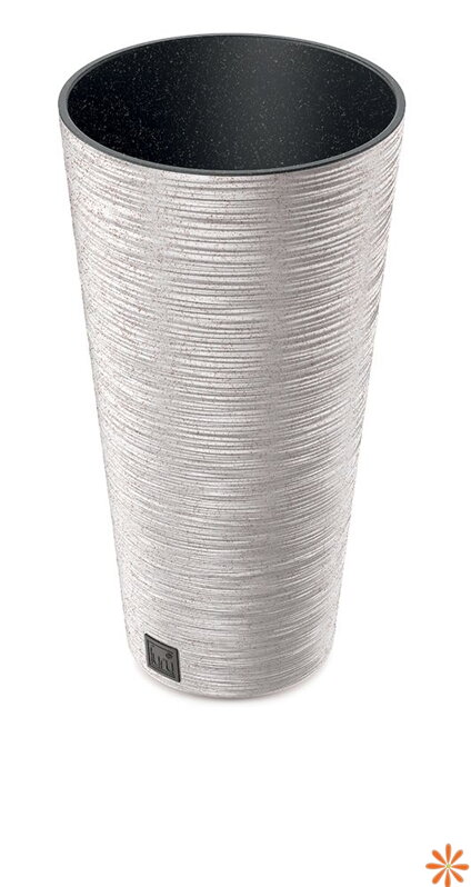 Květináč FURU SLIM ECO WOOD s vkladem 25 cm - barva: bílá ECO Květináč FURU SLIM ECO WOOD s vkladem 25 cm - barva: bílá ECO