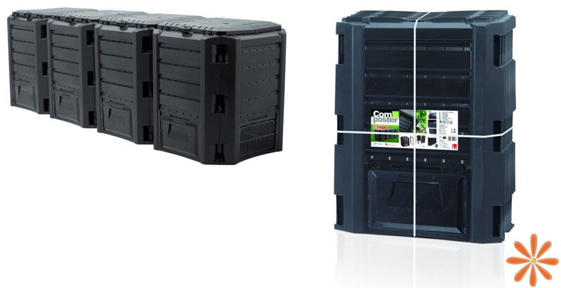 Kompostér MODULE COMPOGREEN 1600 l bez balení - barva: černá Kompostér MODULE COMPOGREEN 1600 l bez balení - barva: černá