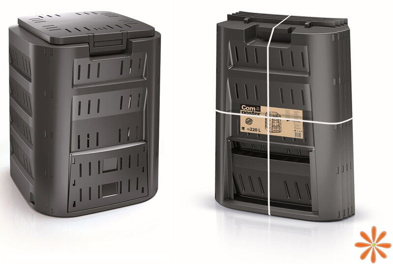 Kompostér COMPOGREEN 220 l - barva: černá Kompostér COMPOGREEN 220 l - barva: černá