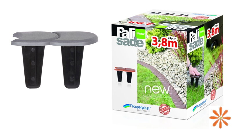 Palisada zahradní 383,4 cm - barva: šedý kámen Palisada zahradní 383,4 cm - barva: šedý kámen