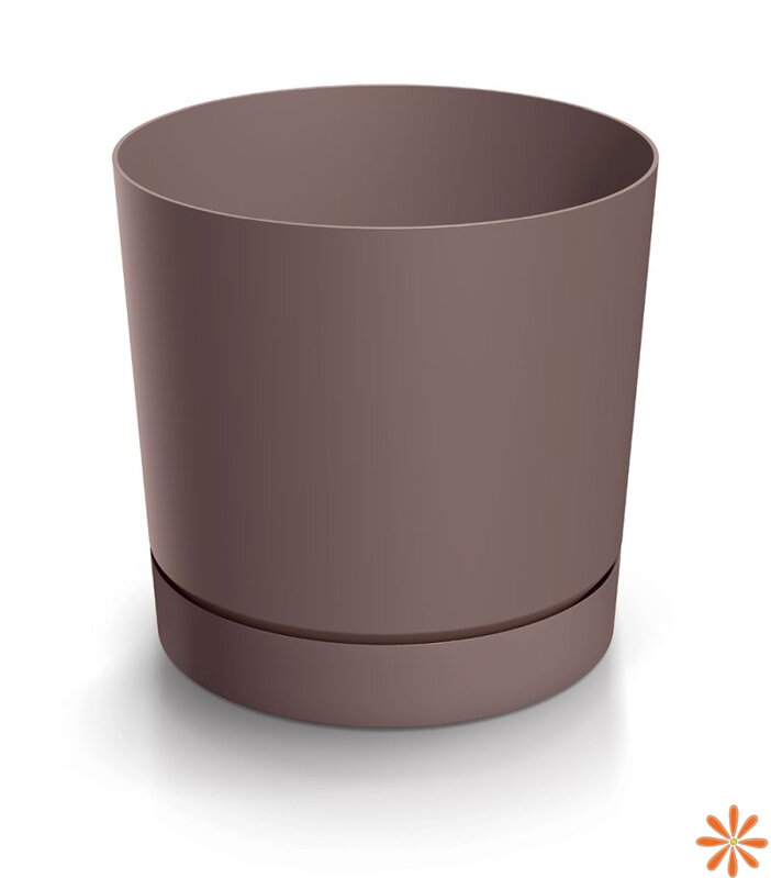 Květináč TUBO P s miskou 10,8 cm - barva: marsala Květináč TUBO P s miskou 10,8 cm - barva: marsala