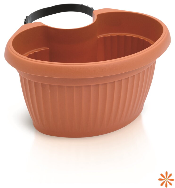Květináč na okap TERRA 15,8 cm - barva: terakota