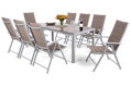 Zahradní sestava Ibiza 185 cm Silver / Taupe 8+1