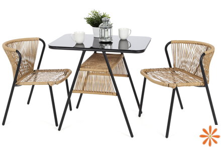 Zahradní nábytek Fiuggi Black / Beige – Komfort a Elegance pro Vaši Zahradu